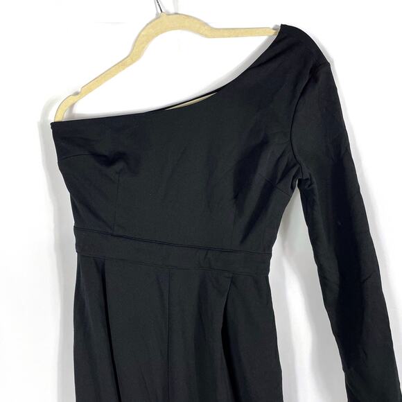Stylestalker Ruby Jumpsuit Black One Shoulder Pull On Straight Leg Sz M - Picture 7 of 12